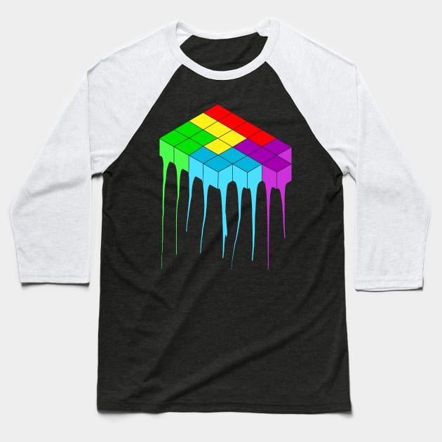 Tetris Melt 3 Baseball T-Shirt by Shrenk